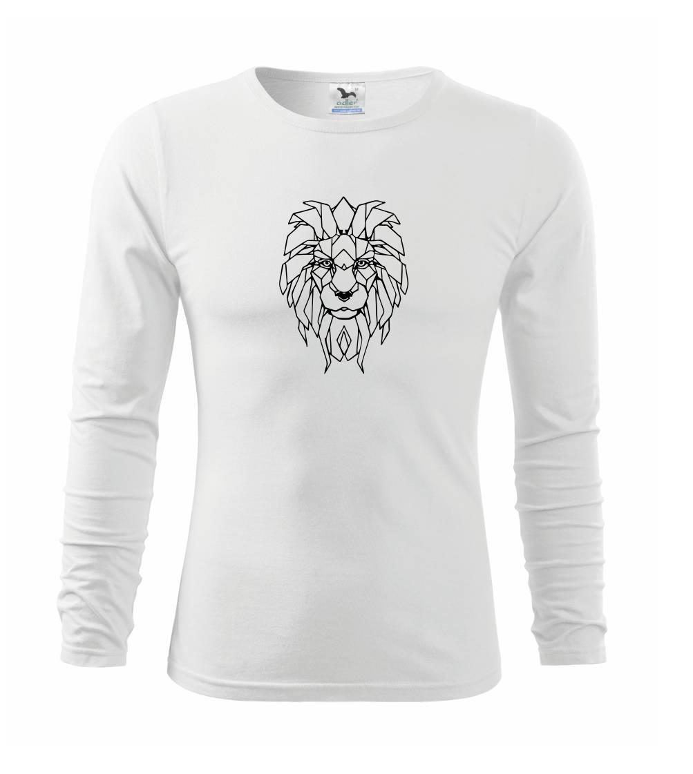 Geometrické zvieratá - Geometria - lev tvár - Tričko detské Long Sleeve