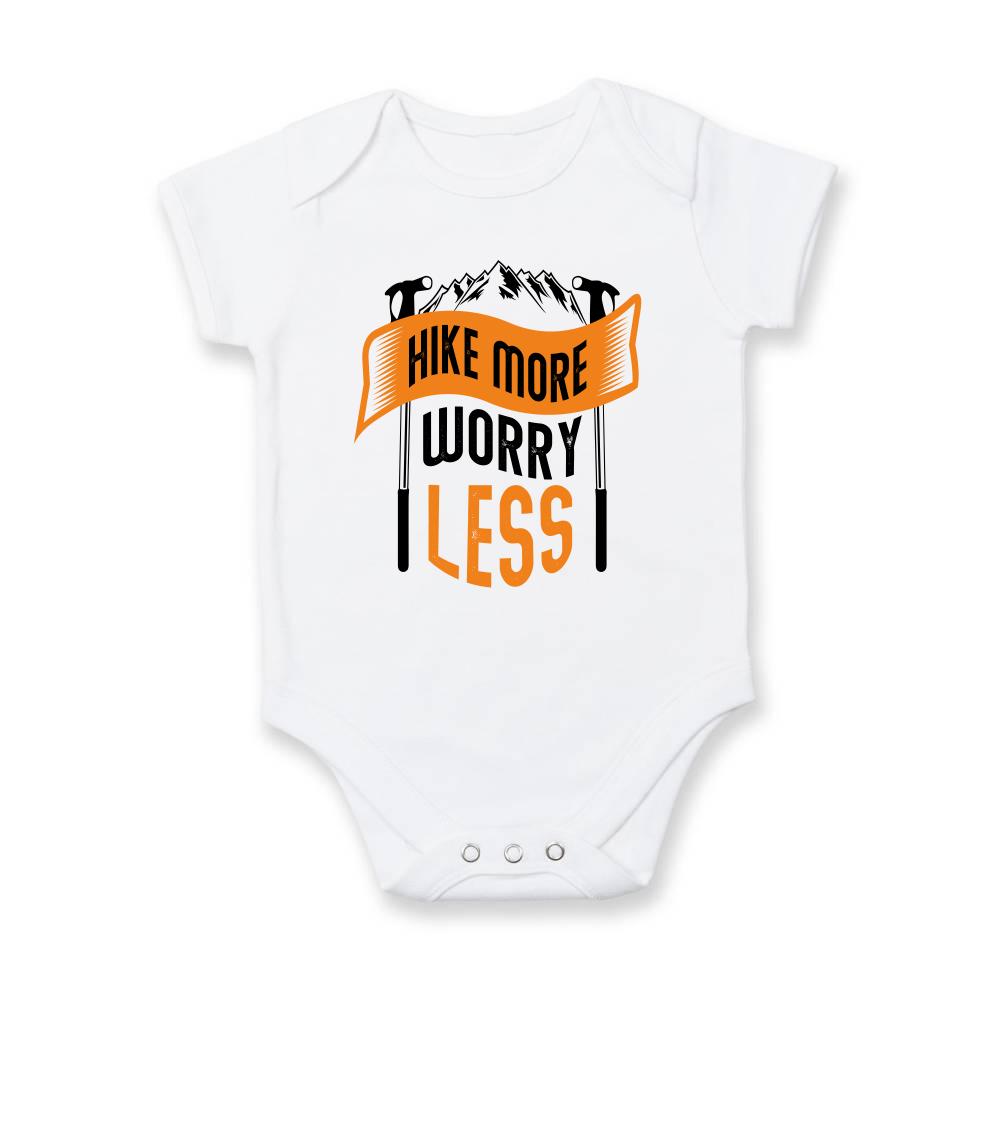 Trička pro horolezcov - Hike More Worry Less cepíny - Body dojčenské s krátkym rukávom