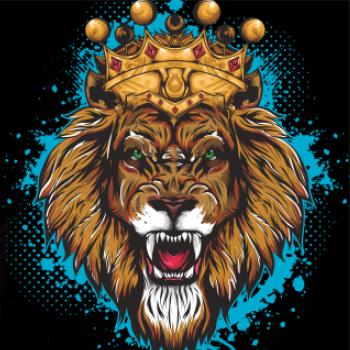 Lev kreslený s korunou Lev kreslený s korunou