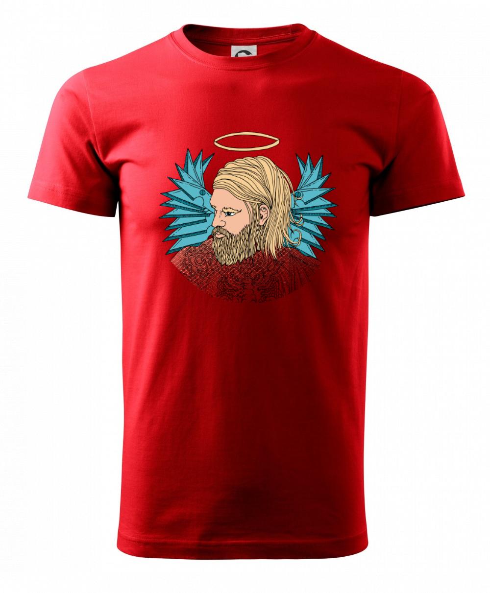 Grafické tričká - Anjel maľovaný - muž (Pecka design) - Klasické pánske tričko vyššej gramáže