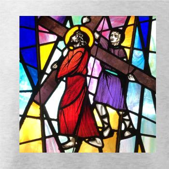 Vitráž - Ježiš a kríž