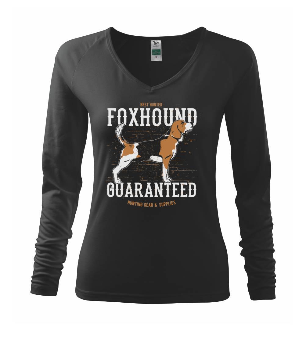 Bígl na tričku - Dog foxhound - Tričko dámske Elegance