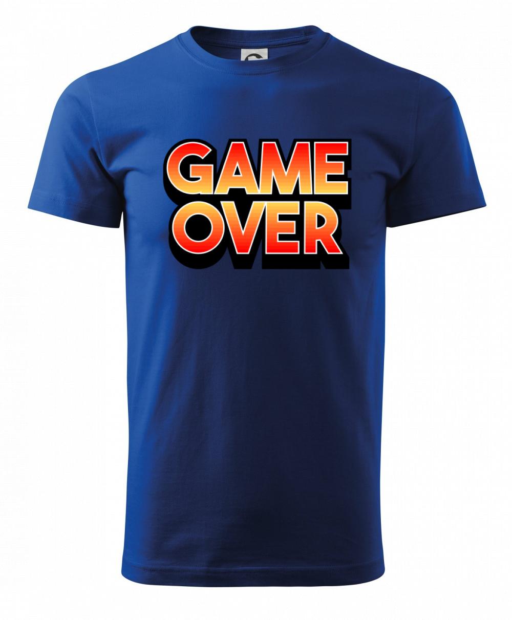 Tričká pre ajťákov - Game over - nápis farebný - Tričko extra veľké  (5-8XL)