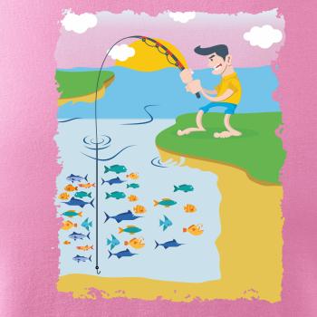 Rybár, ktorý má smolu farebný