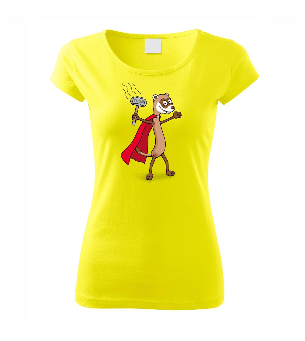 Tričká so zvieratami - Tchor ako Thor (Hana-creative) - Dámske tričko Pure