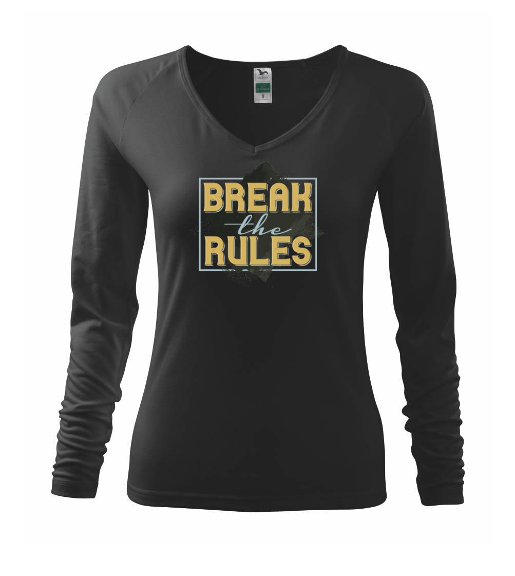Tričká na párty - Break the rules - Tričko dámske Elegance
