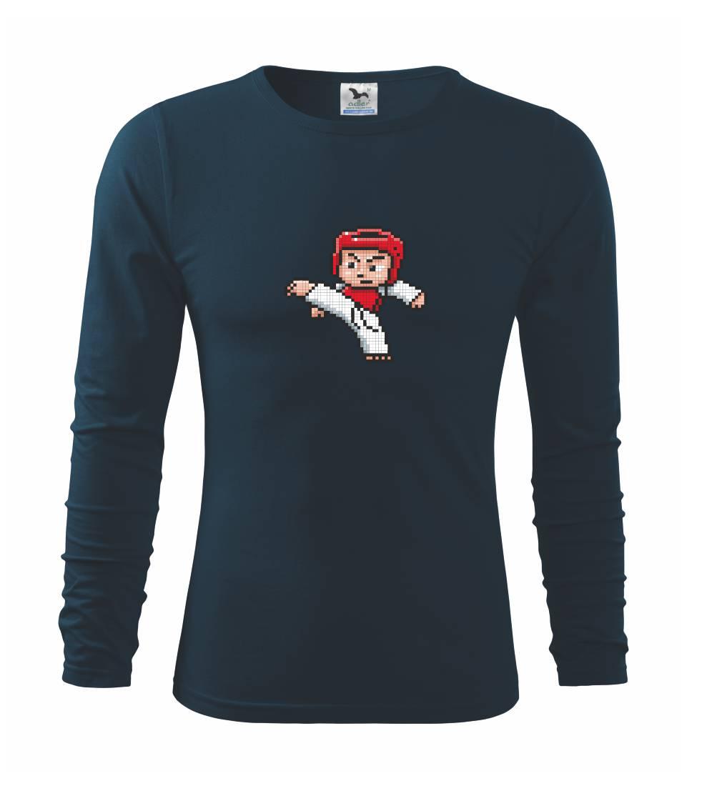 Tričká Karate - Taekwondo pixel - Tričko s dlhým rukávom FIT-T long sleeve
