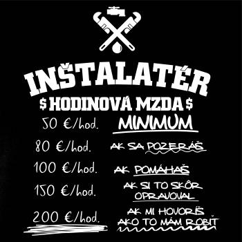 Hodinová mzda Inštalatér