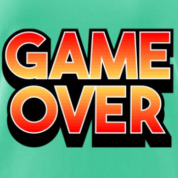 Game over - nápis farebný