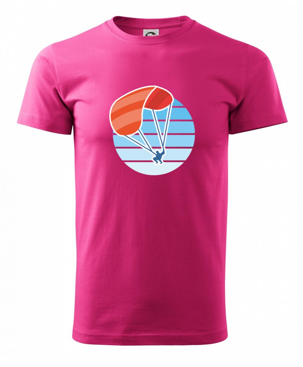 Paragliding oranžový v modrom koliesku Paragliding oranžový v modrom koliesku