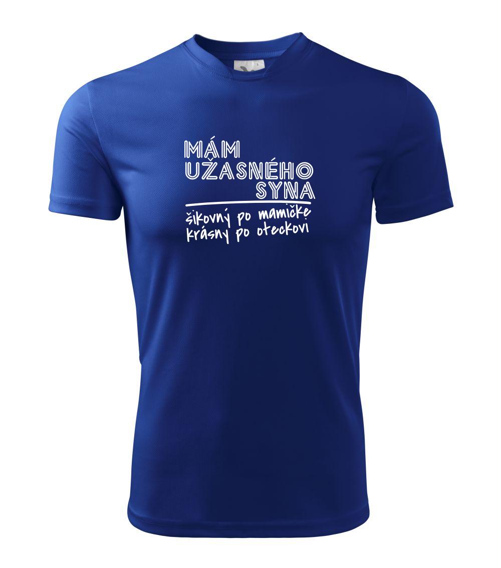 Tričká a mikiny pre mamičky - Mám úžasného syna, krásný po mamičke, šikovný po oteckovi - Pánske tričko Fantasy športové