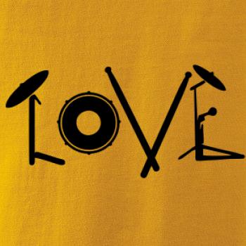 Love bubeník nápis