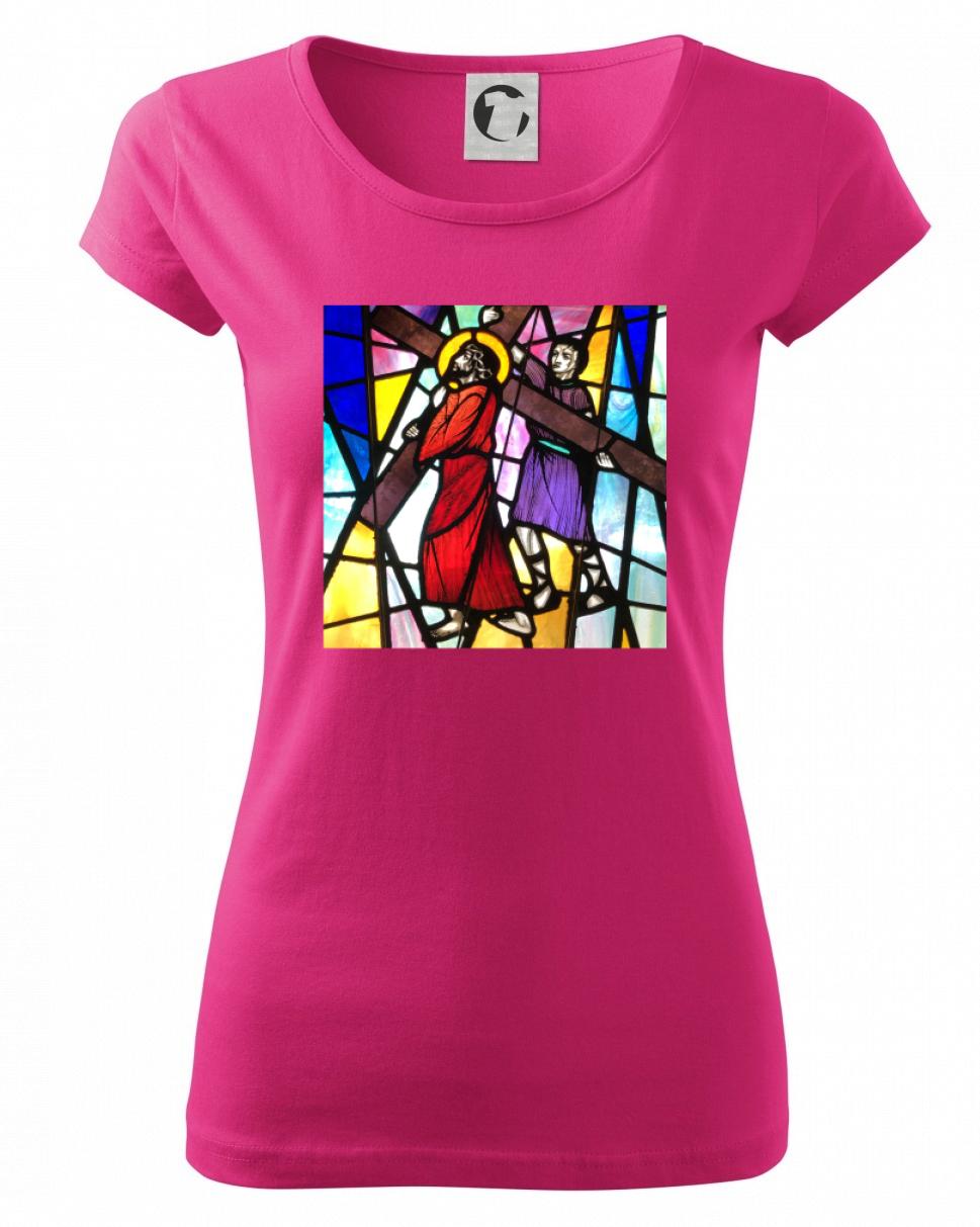 Vitráž - Ježiš a kríž Vitráž - Ježiš a kríž