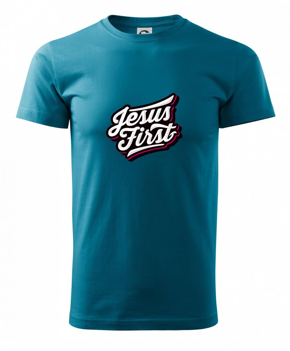 Jesus first biely nápis Jesus first biely nápis