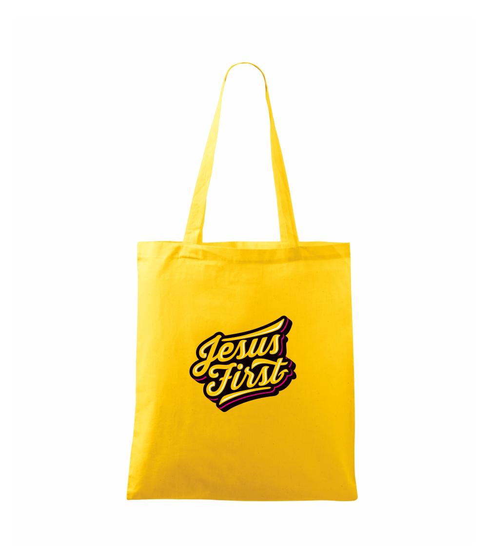 Jesus first žltý nápis