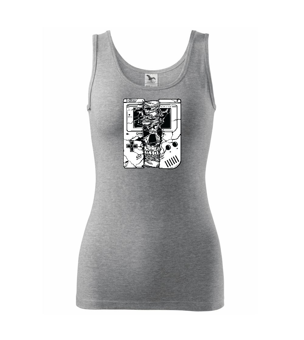 Tričká pre ajťákov - Gameboy Skull - Dámske tielko
