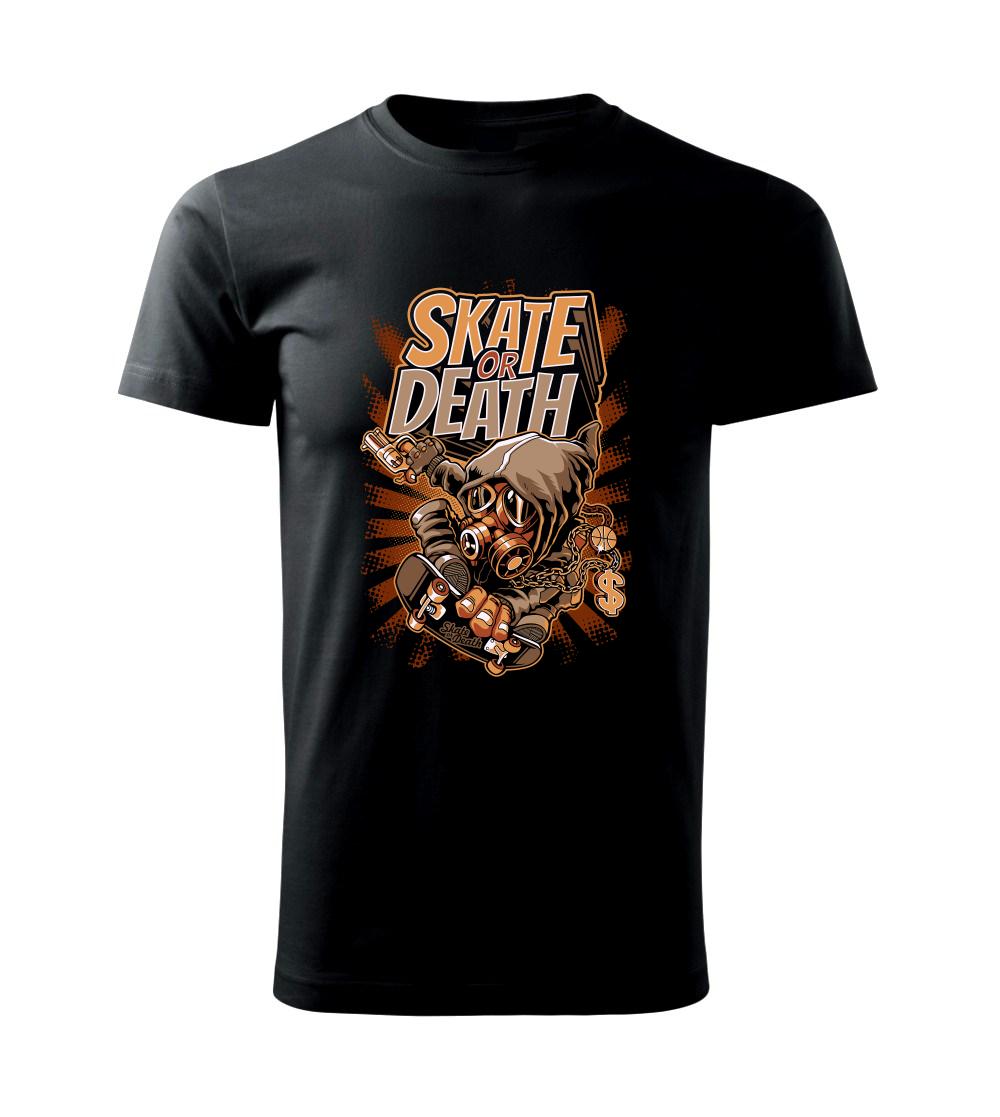 Skate or death plynová maska - Tričko extra veľké  (5-8XL)
