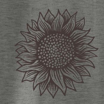 Slnečnica kreslená čiernobiela