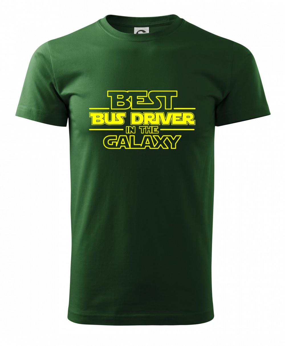 Tričká s vlakmi a autobusmi - Best bus driver in galaxy - Klasické pánske tričko vyššej gramáže