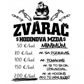 Hodinová mzda zvárač Hodinová mzda zvárač