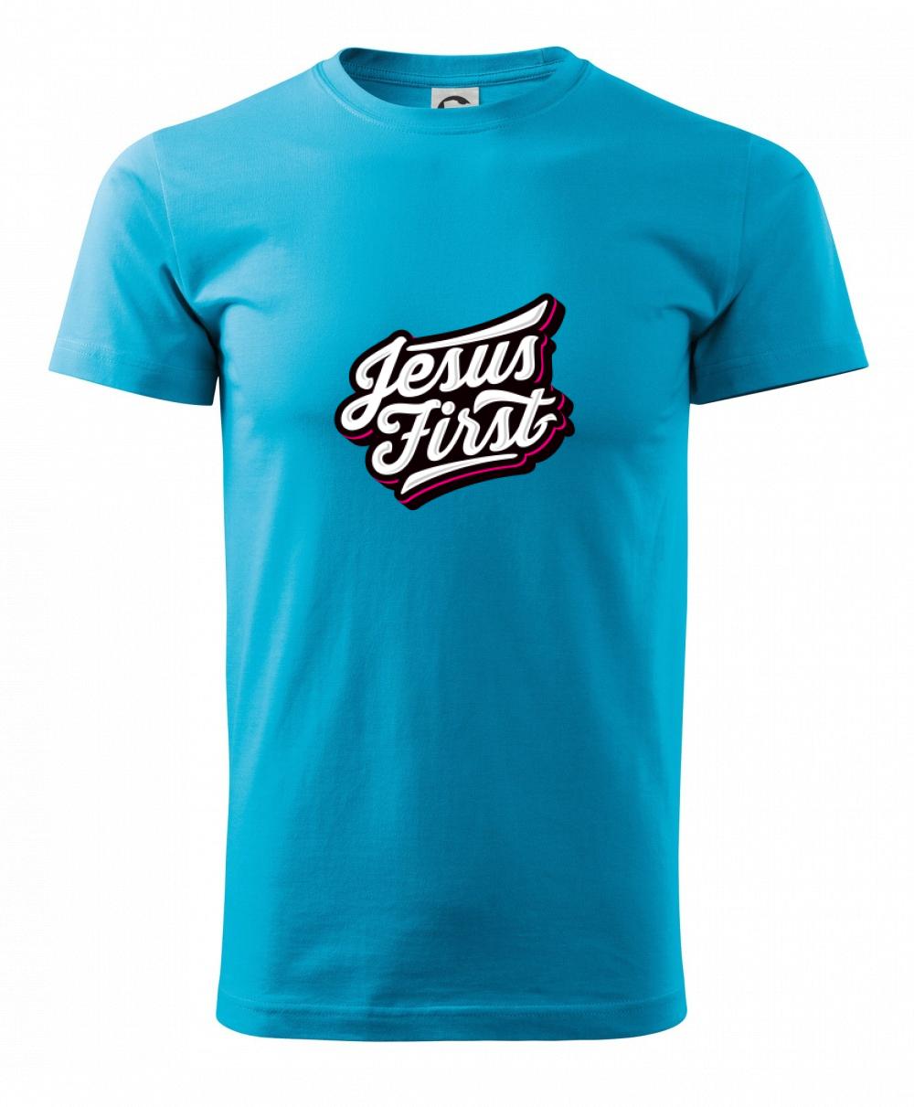 Jesus first biely nápis Jesus first biely nápis