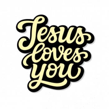 Jesus loves you - písané písmo