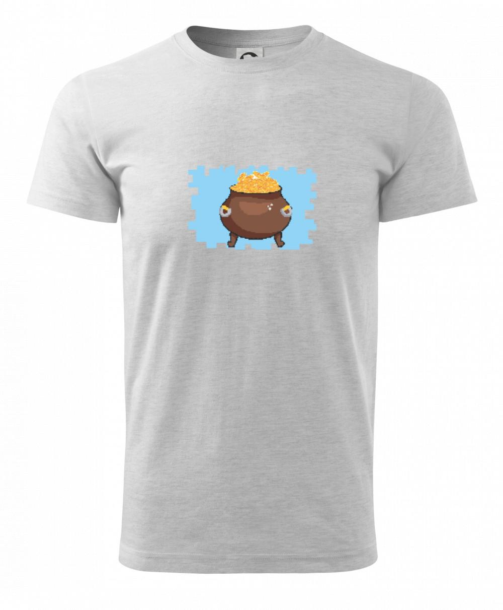 Tričká pre ajťákov - Gamer - stará hra - hrniec zlata - Klasické pánske tričko vyššej gramáže