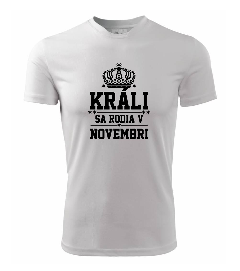 Tričká pre narodených v novembri - Králi sa rodia v novembri - Detské tričko športové