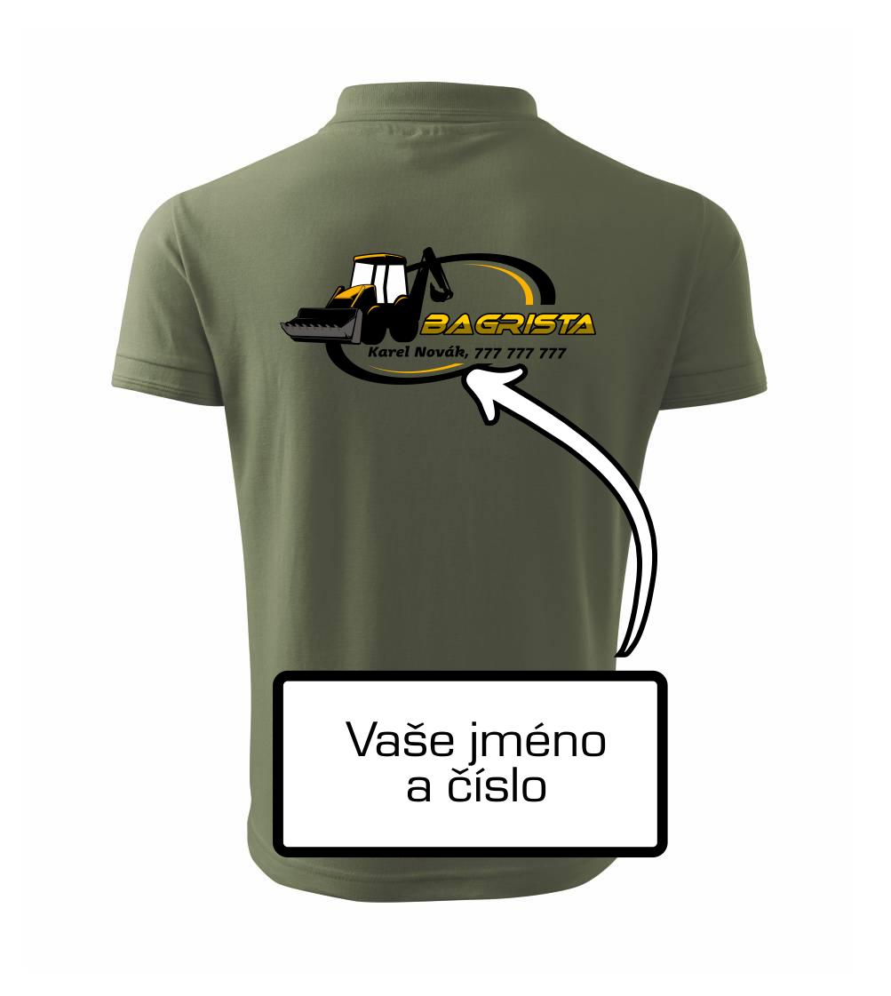 Bagrista v kruhu - vlastný nápis Bagrista v kruhu - vlastný nápis