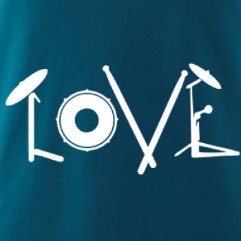 Love bubeník nápis