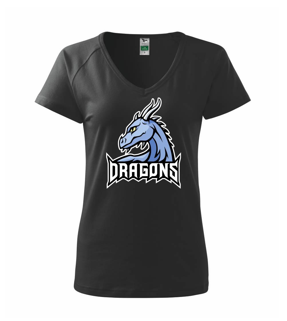 Tričká pre športovcov - Dragons - logo týmu modrá (Hana-creative) - Tričko dámske Dream
