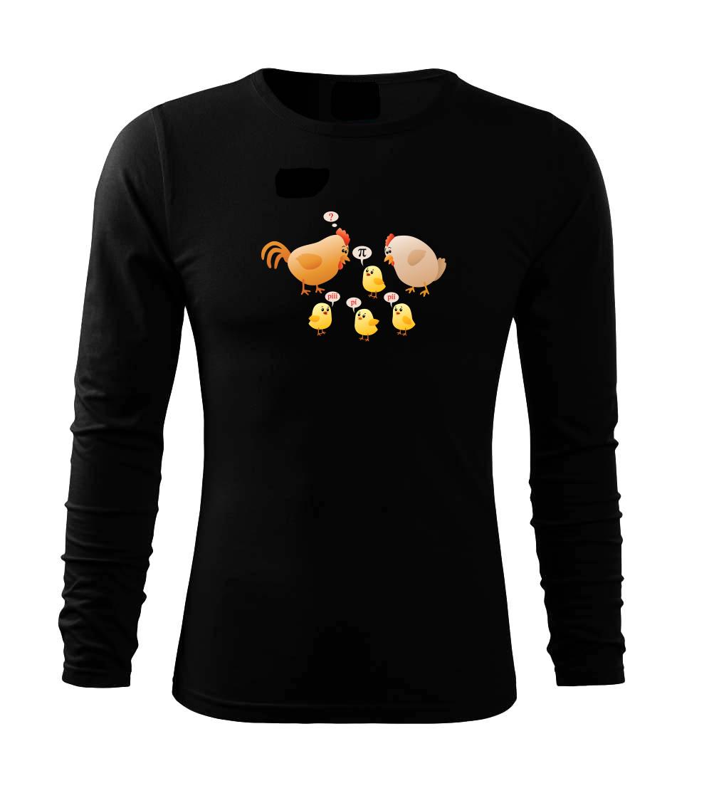 Tričká so zvieratami - Chytré kura (Hana-creative) - Tričko s dlhým rukávom FIT-T long sleeve