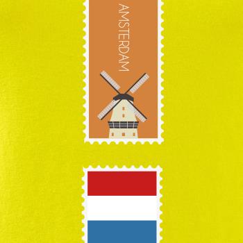 Amsterdam známka farebná