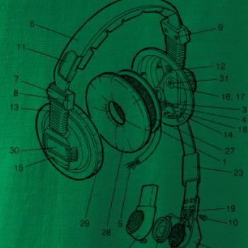 Nákres slúchadlo pre pilota