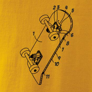 Skateboard nákres dosky