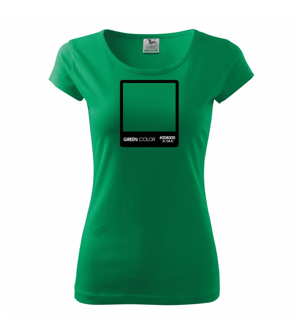 Tričká pre fotografov - RGB green - Dámske tričko Pure