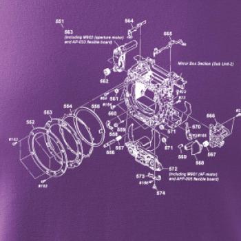 Nákres uzávierka starý fotoaparát