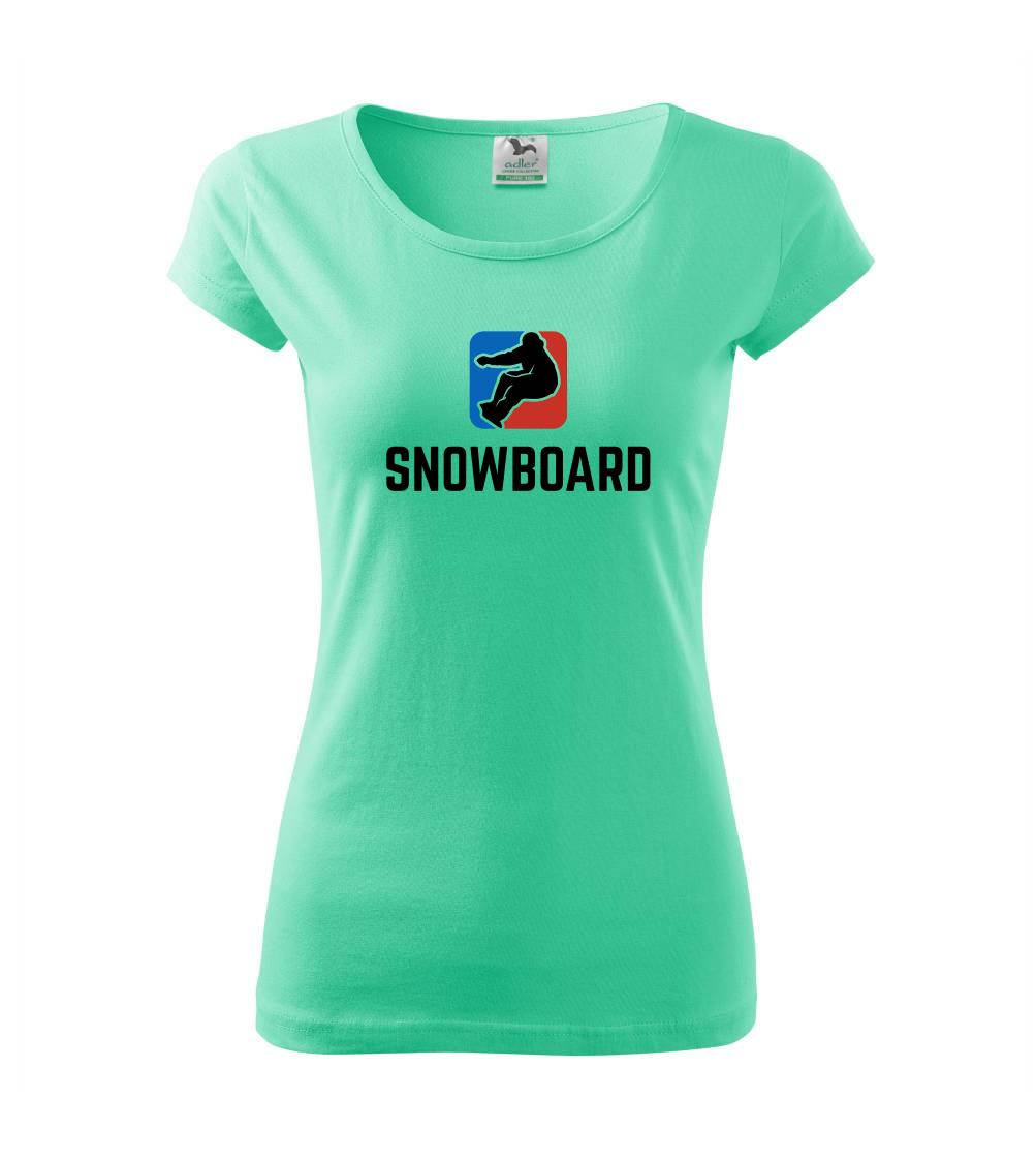 Lyže a Snowboard - Snowboard logo - Dámske tričko Pure