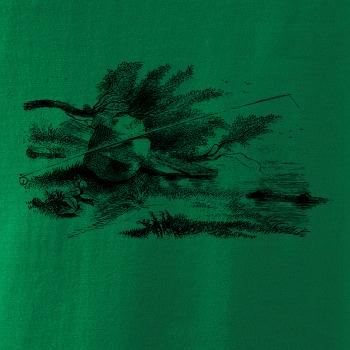 Kreslený prút opretý o kameň