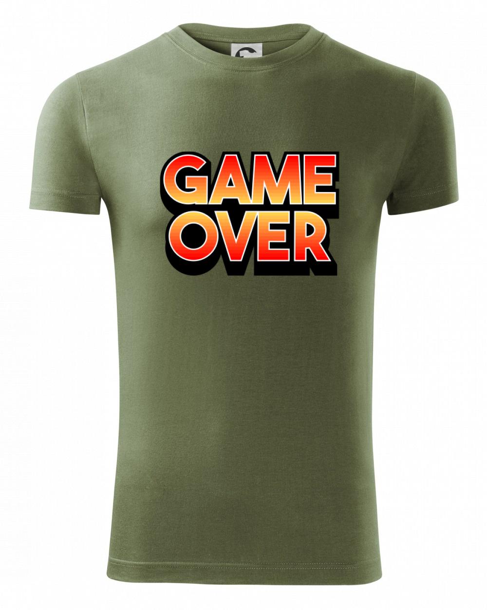 Tričká pre ajťákov - Game over - nápis farebný - Viper FIT - Pánske zúžené tričko