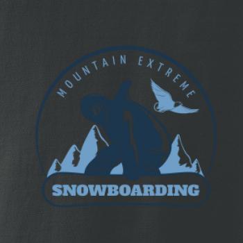 Mountain extreme snowboarding okrúhle