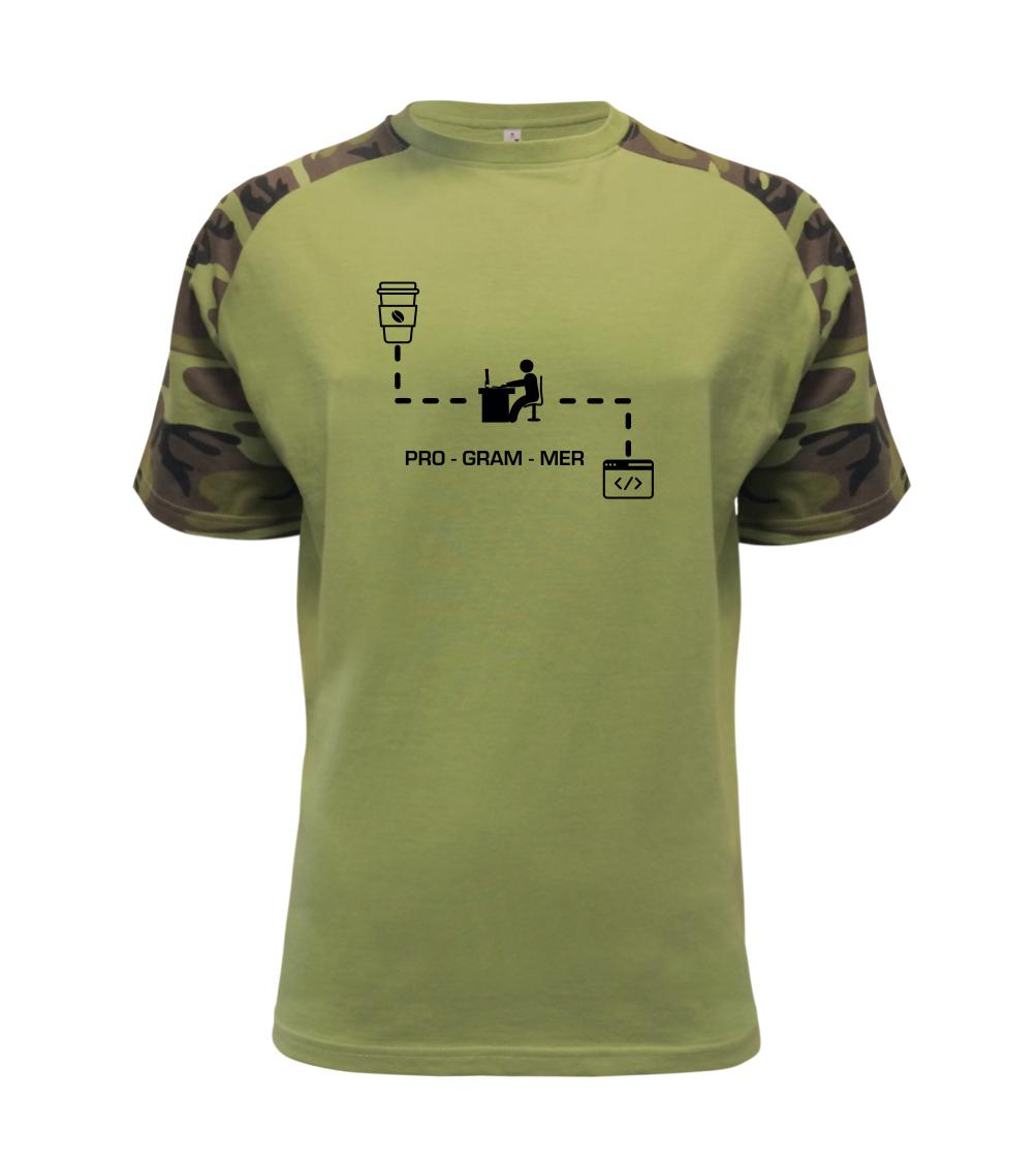 Tričká pre ajťákov - Programer code - Raglan Military