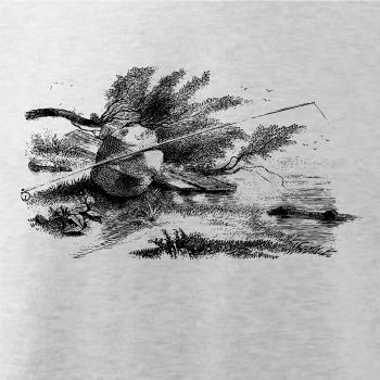 Kreslený prút opretý o kameň