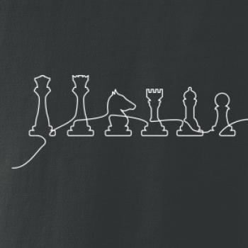 Šachové figúrky v rade - obrys