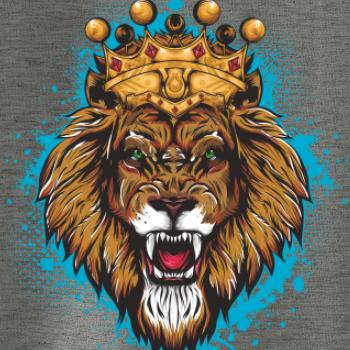 Lev kreslený s korunou