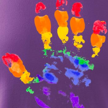 LGBT hand print LGBT hand print