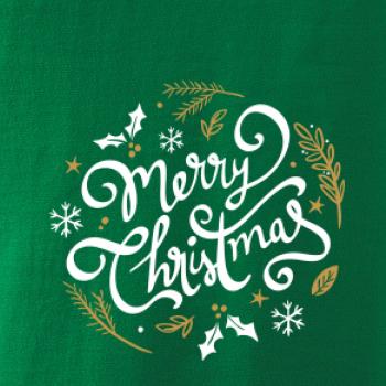 Merry christmas - nápis guľatý