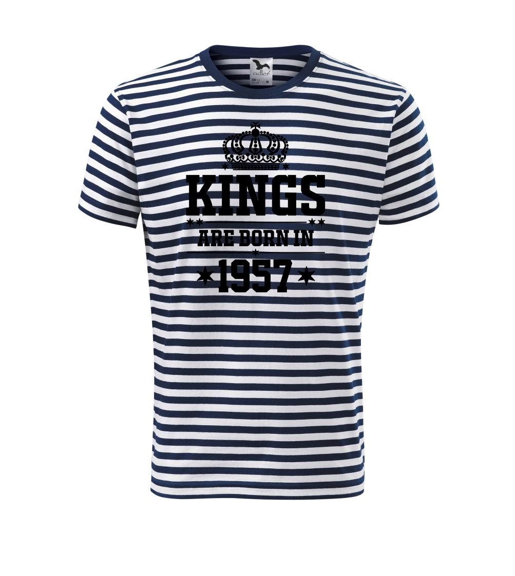 Trička s ročníkom 1957 - Kings are born in 1957 - Tričko na vodu