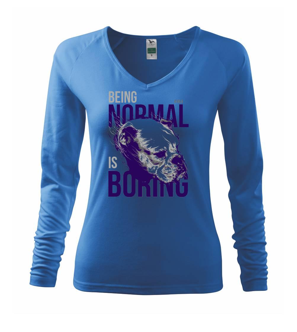 Tričká so psami - Dog bulldog - Tričko dámske Elegance