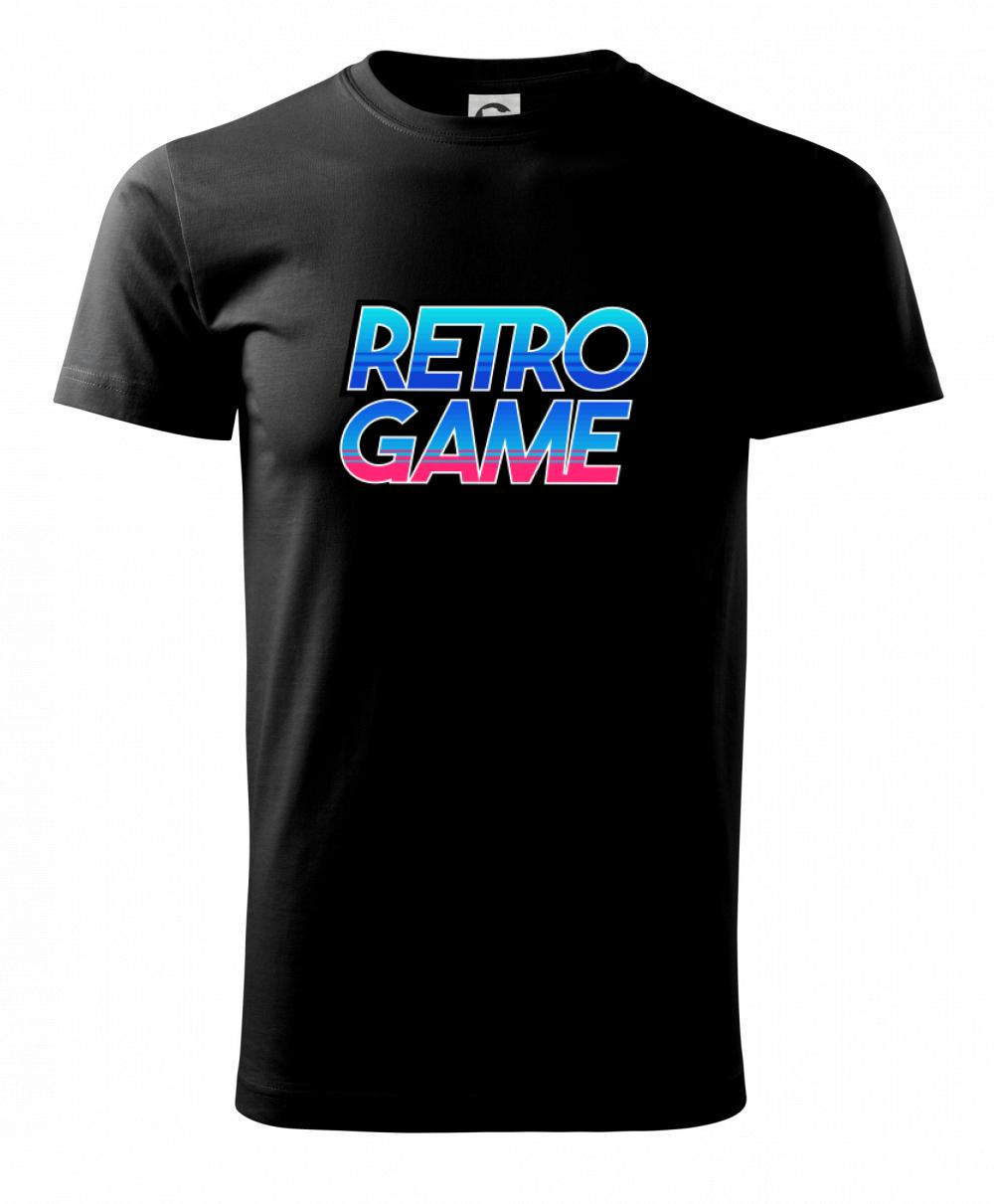 Tričká pre ajťákov - Retro game nápis farebný - Tričko extra veľké  (5-8XL)